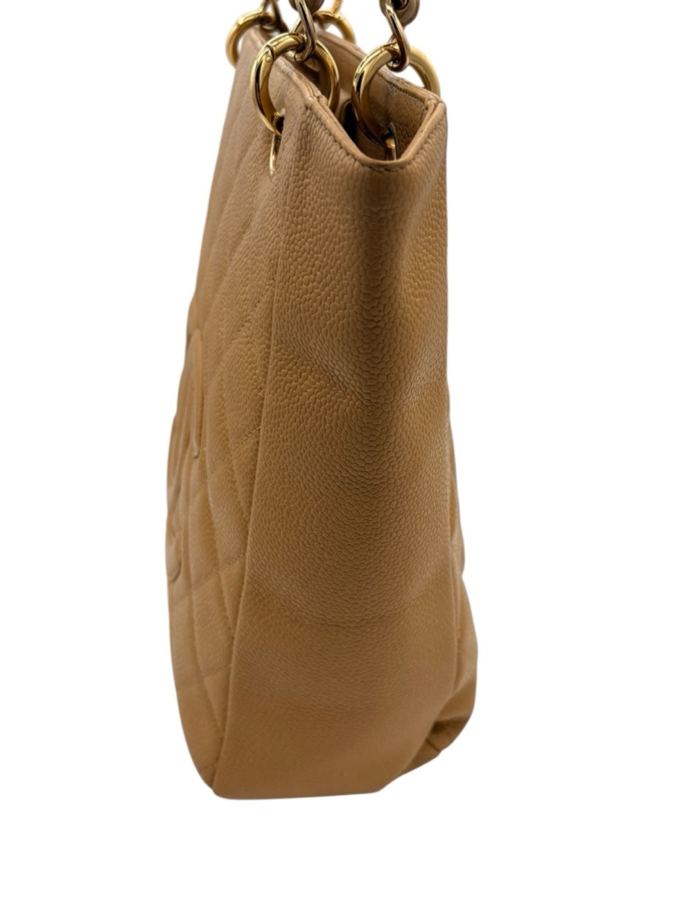 Chanel Petite Shopping Tote – Tan Caviar Leather - Picture 3 of 10